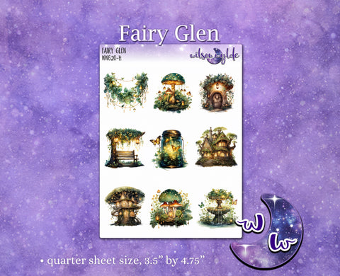 Fairy Glen deco planner stickers, WW620
