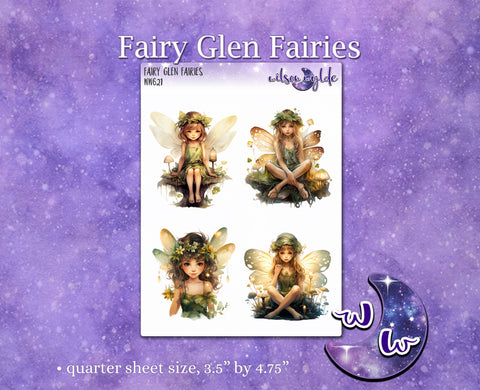 Fairy Glen Fairies deco planner stickers, WW621