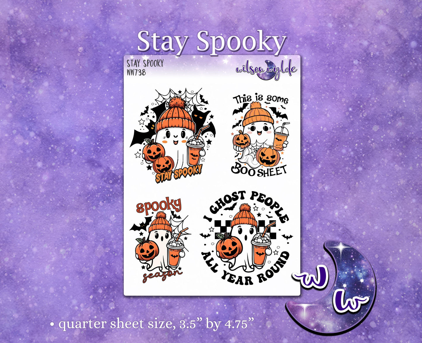 Stay Spooky deco planner stickers, WW738