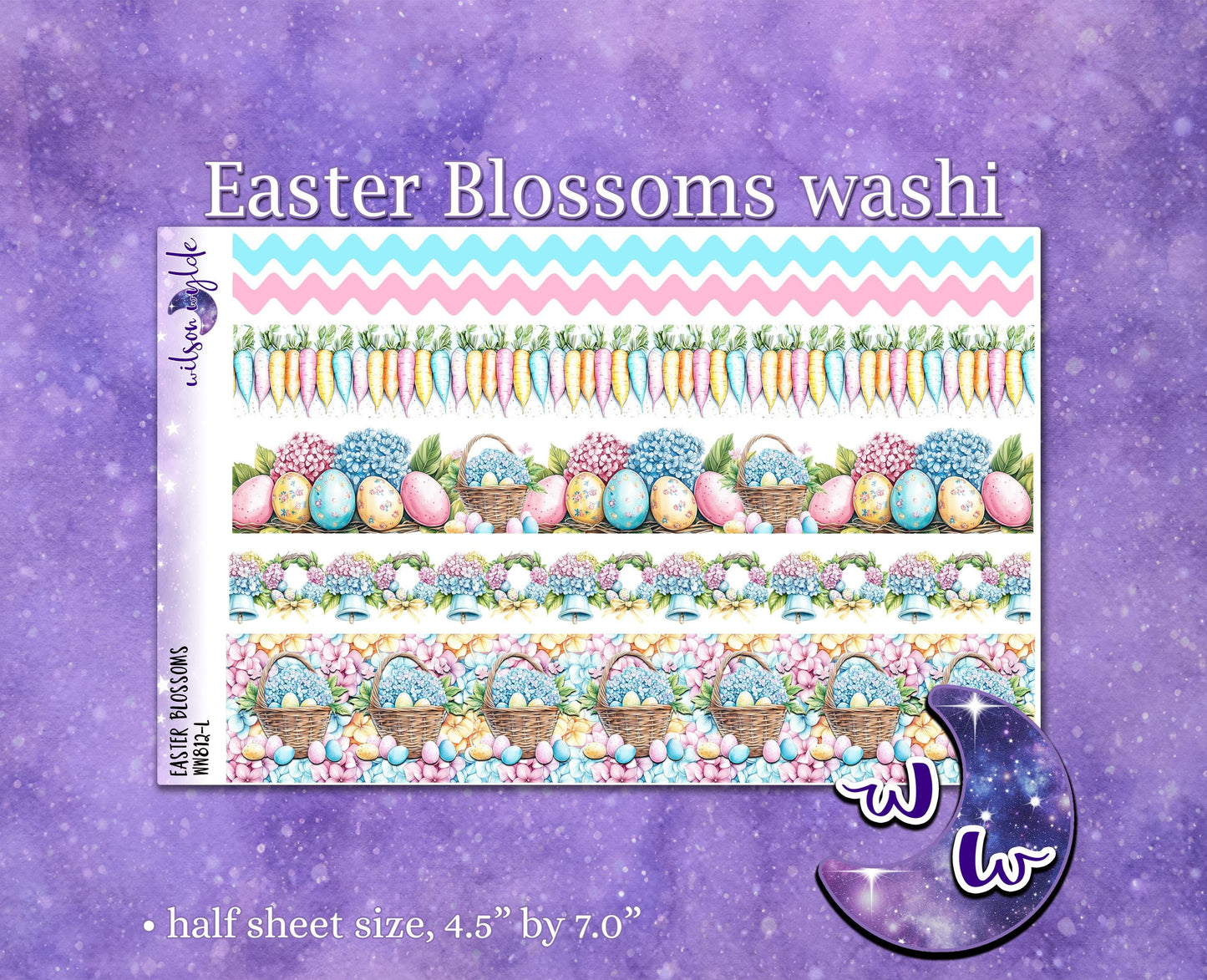 Easter Blossoms washi planner deco stickers, WW812