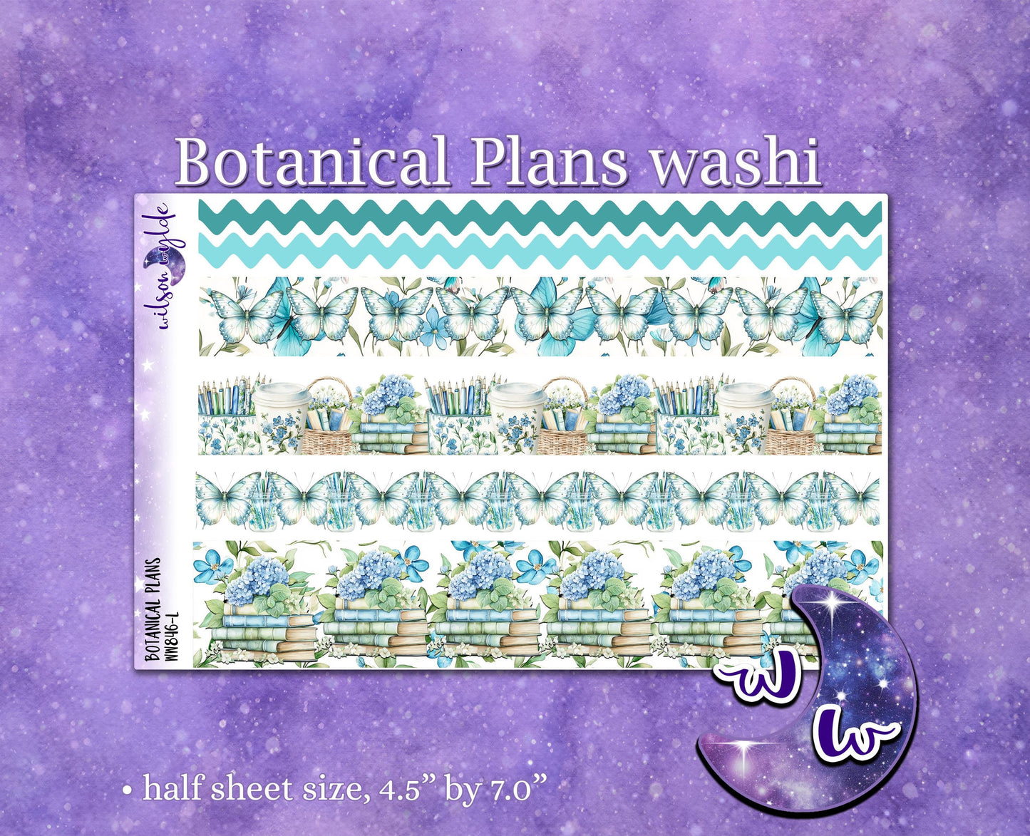 Botanical Plans washi planner deco stickers, WW846