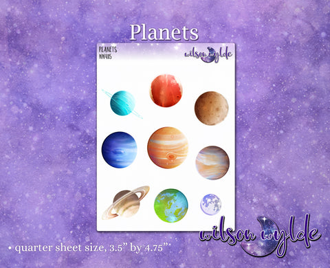 Planets planner stickers, WW415