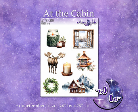 At the Cabin deco planner stickers, WW593