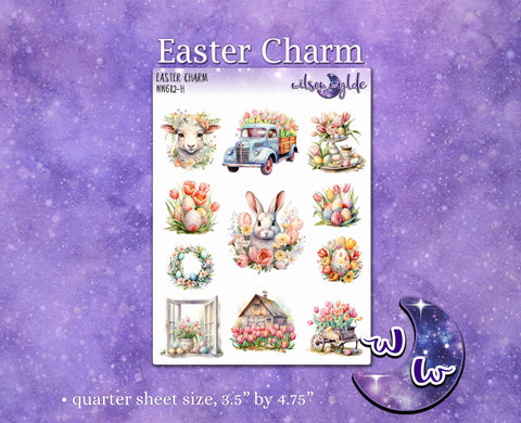 Easter Charm deco planner stickers, WW612