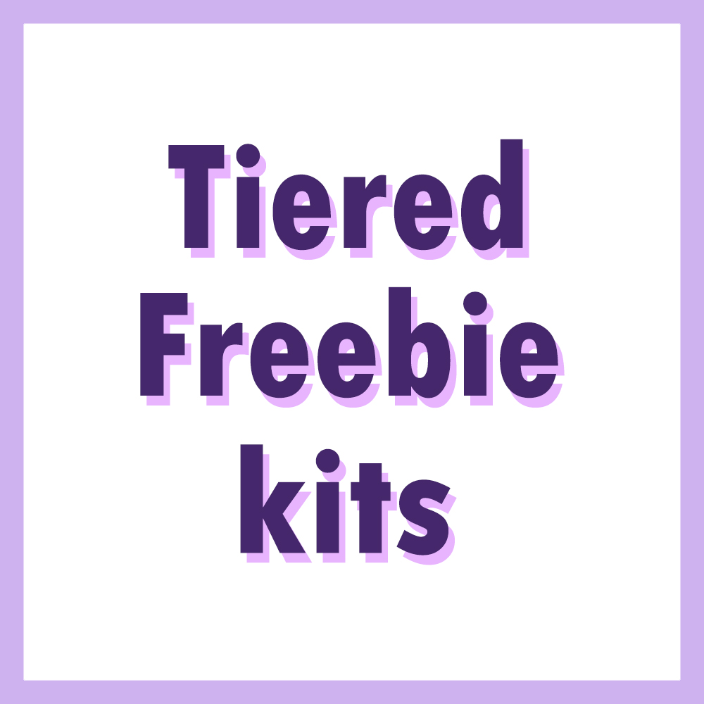 Tiered freebie kits