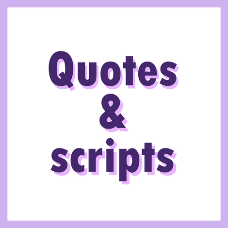 Quotes &amp; scripts