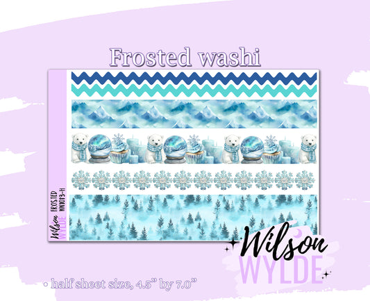 Frosted washi planner deco stickers, WW1013