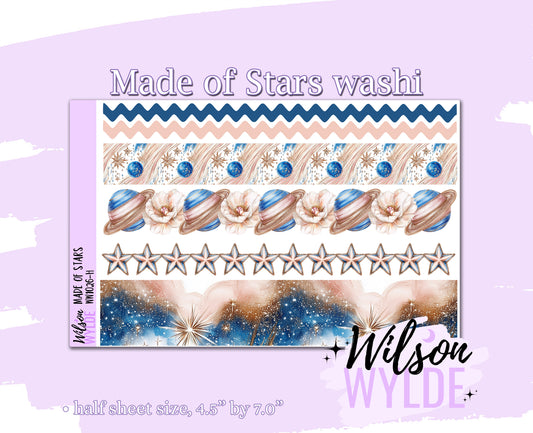 Made of Stars washi planner deco stickers, WW1026