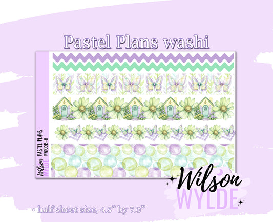 Pastel Plans washi planner deco stickers, WW1028