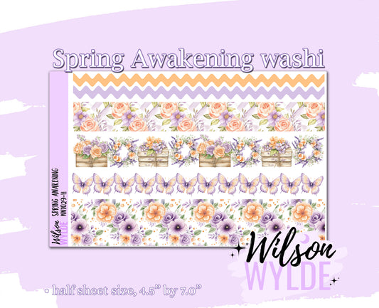 Spring Awakening washi planner deco stickers, WW1029