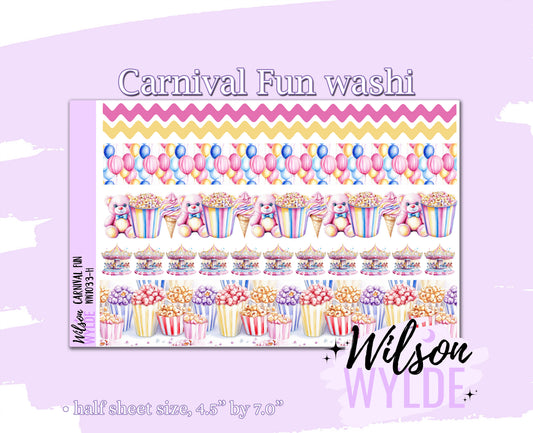 Carnival Fun washi planner deco stickers, WW1033