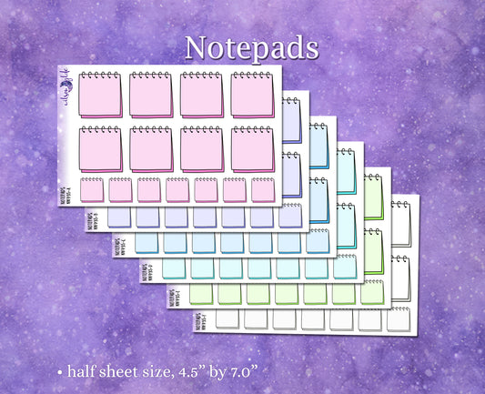 Notepads functional deco planner stickers, WW935
