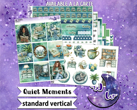 Quiet Moments weekly sticker kit, STANDARD VERTICAL format, a la carte and bundle options. WW958