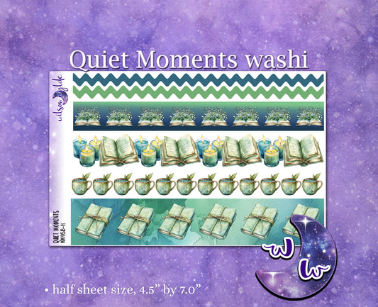Quiet Moments washi planner deco stickers, WW958