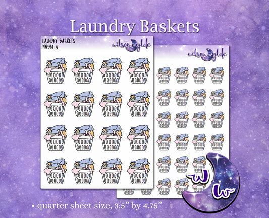 Laundry Baskets deco planner stickers, WW961