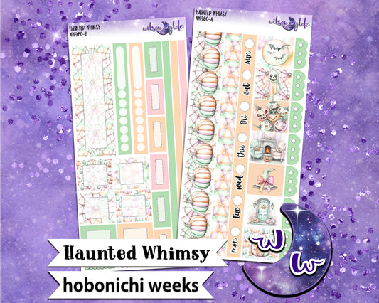 Haunted Whimsy weekly sticker kit, HOBONICHI WEEKS format, a la carte and bundle options. WW980