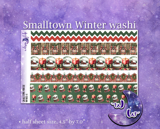 Smalltown Winter washi planner deco stickers, WW985