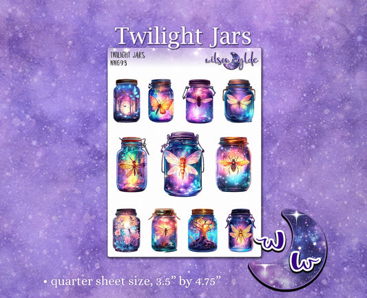 Twilight Jars deco planner stickers, WW693