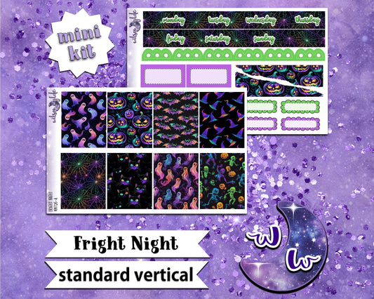 Fright Night mini weekly sticker kit, STANDARD VERTICAL format, a la carte and bundle options. WW726