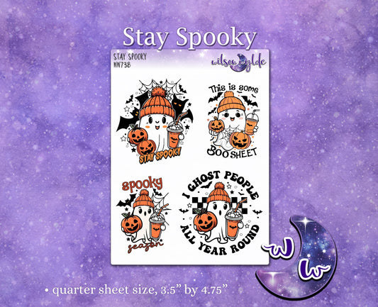 Stay Spooky deco planner stickers, WW738