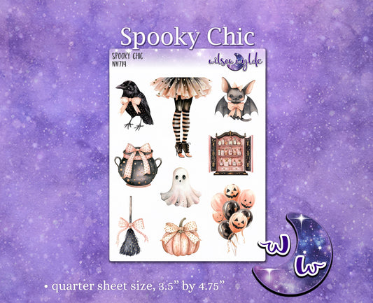 Spooky Chic deco planner stickers, WW714