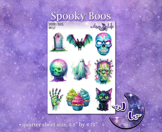 Spooky Boos deco planner stickers, WW727