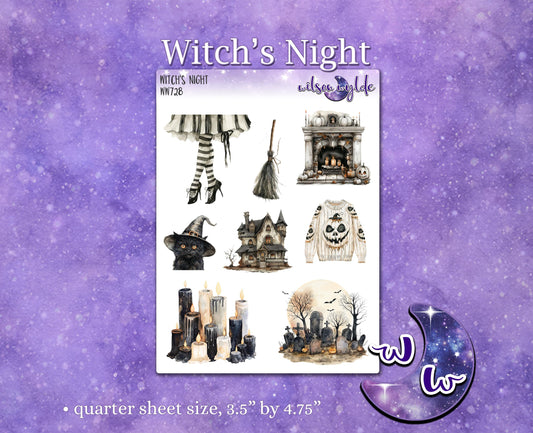 Witch's Night deco planner stickers, WW728