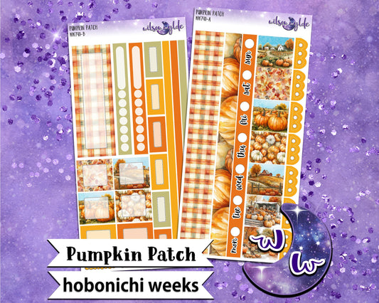 Pumpkin Patch weekly sticker kit, HOBONICHI WEEKS format, a la carte and bundle options. WW741