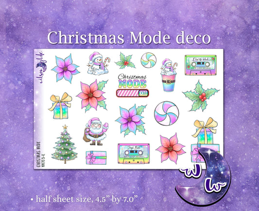 Christmas Mode deco planner stickers, WW763