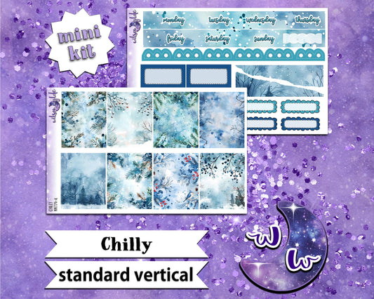 Chilly mini weekly sticker kit, STANDARD VERTICAL format, a la carte and bundle options. WW774