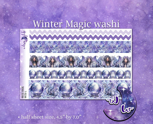 Winter Magic washi planner stickers, WW776