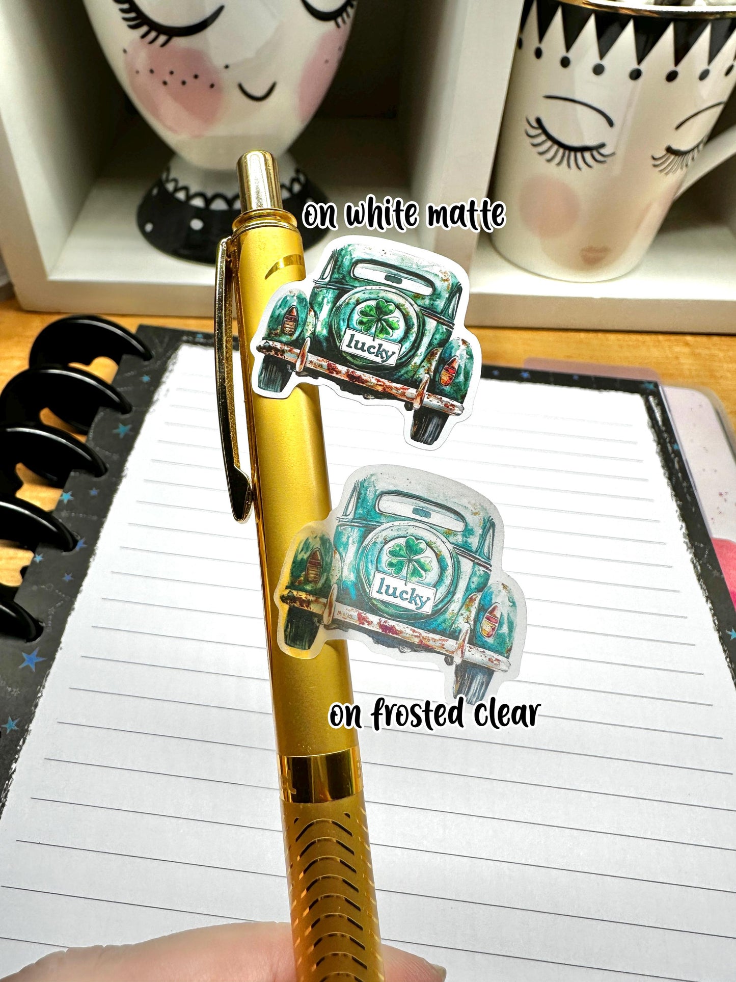 Starry Night deco planner stickers, Matte or frosted clear. WW868
