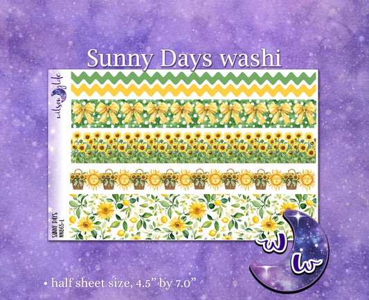 Sunny Days washi planner deco stickers, WW865