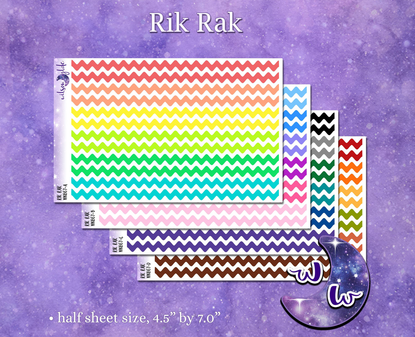 Rik Rak washi planner stickers, WW867