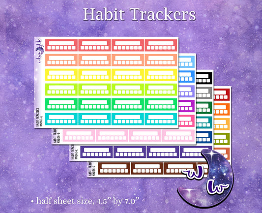 Habit Trackers planner stickers, WW866