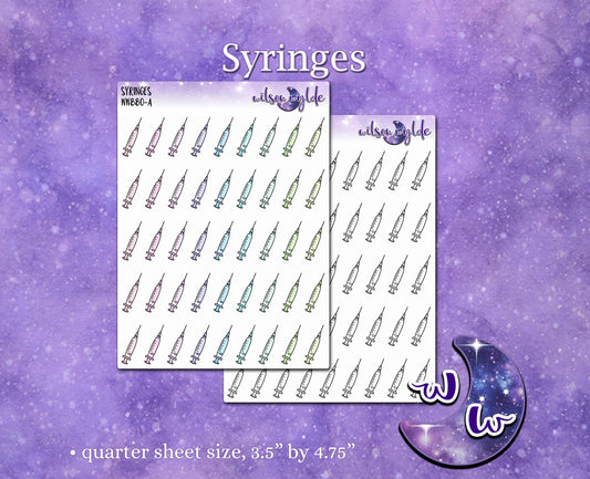 Syringes planner stickers, WW880