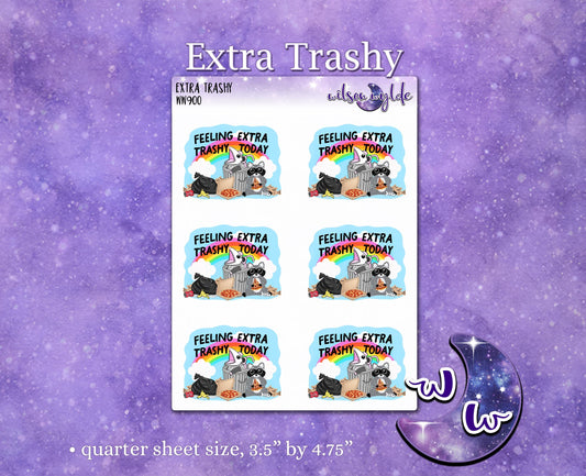 Feeling Extra Trashy Today deco planner stickers, WW900