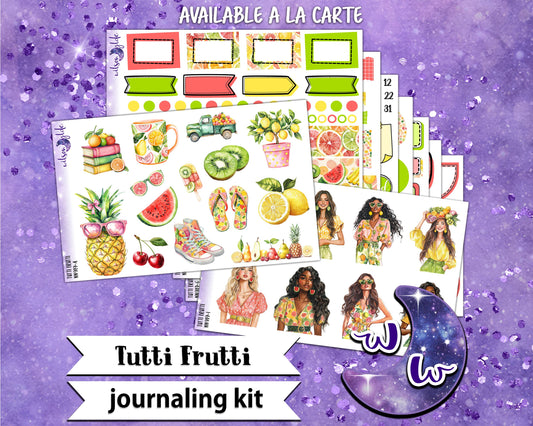 Tutti Frutti journaling sticker kit, a la carte and bundle options. WW919