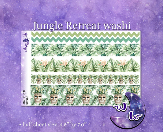 Jungle Retreat washi planner deco stickers, WW934