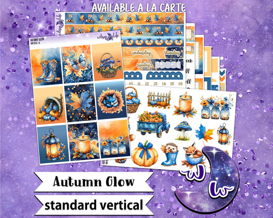 Autumn Glow weekly sticker kit, STANDARD VERTICAL format, a la carte and bundle options. WW956