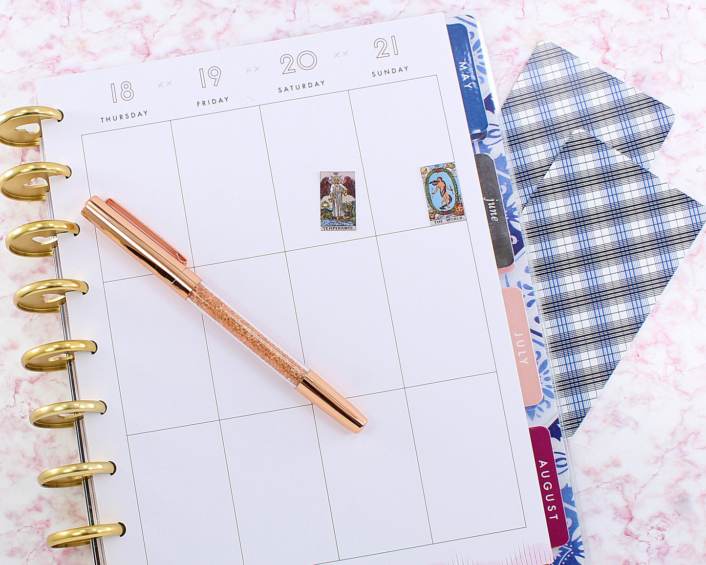 Traveler Tarot Major Arcana, Tarot journaling, Daily Oracle planner stickers for Happy Planner, Hobonichi, Print Pression WW217