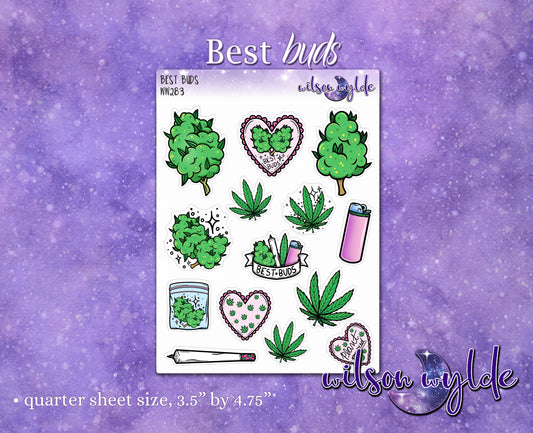 Best Buds planner stickers, WW283