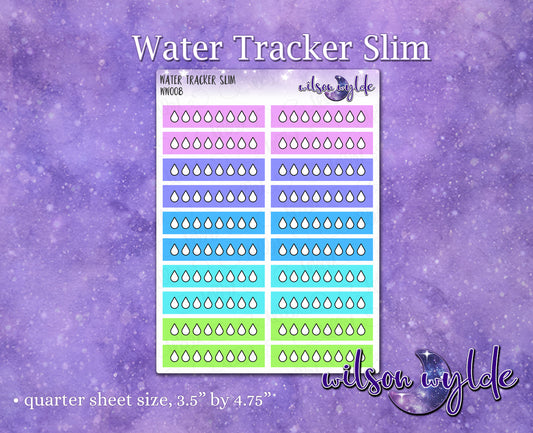 Water Tracker Slim hydration tracker stickers WW246