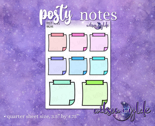 Posty Notes planner stickers, WW296