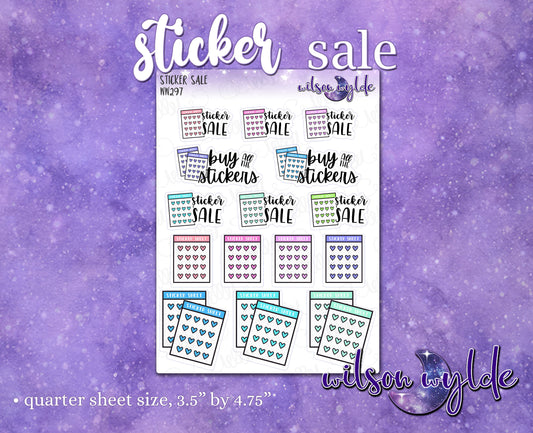 Sticker Sale planner stickers, WW297