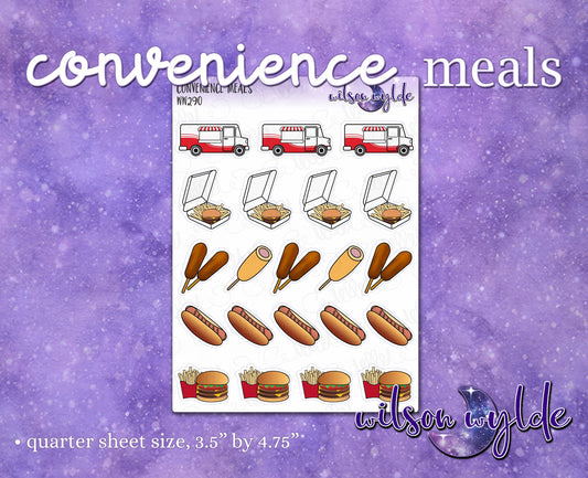 Convenience Meals planner stickers, WW290