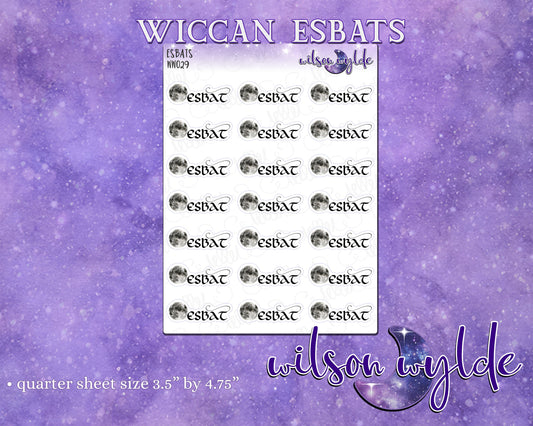 Wiccan Esbat planner stickers, WW029