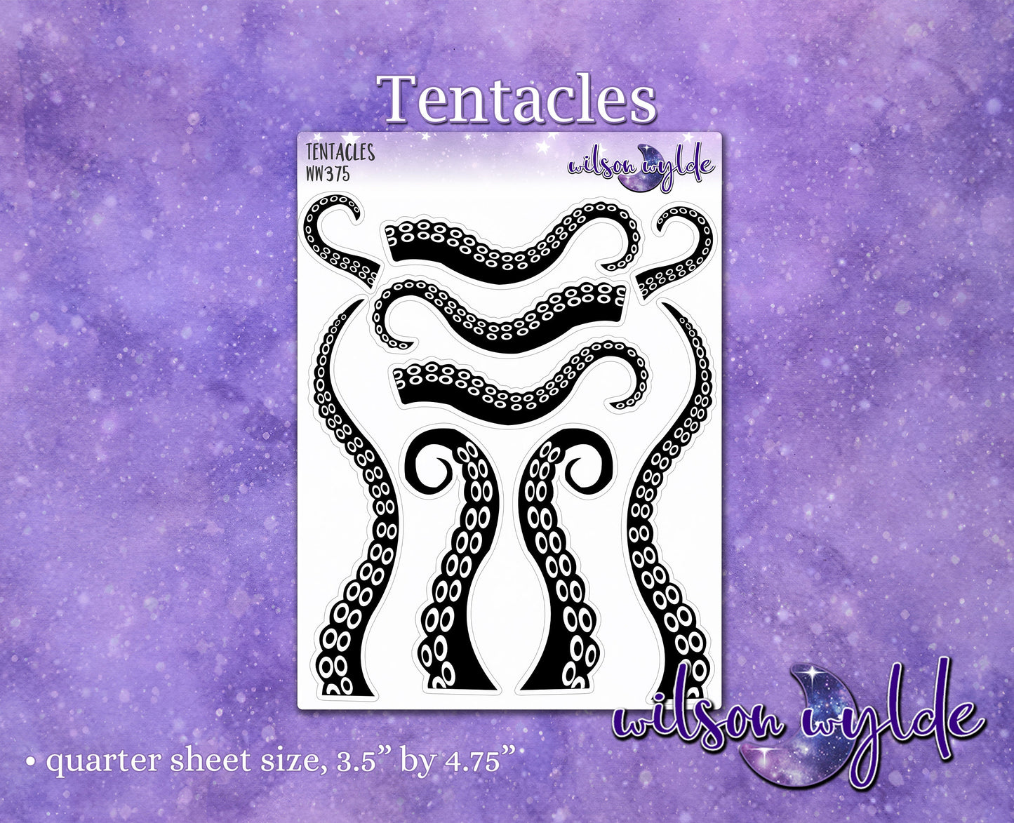 Tentacles planner stickers, WW375