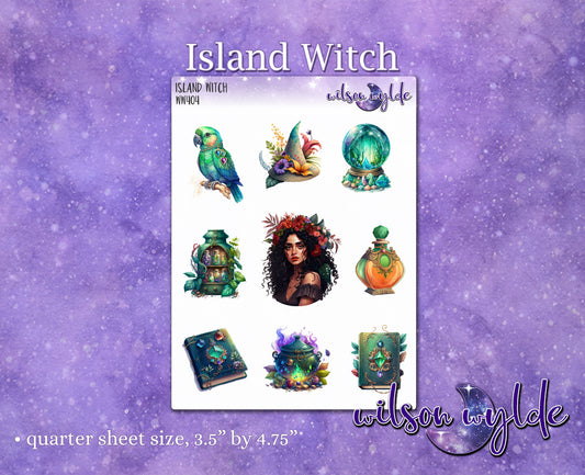 Island Witch planner stickers, WW404