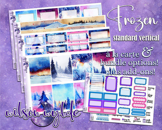 Frozen full weekly sticker kit, standard vertical format, a la carte and bundle options. WW381